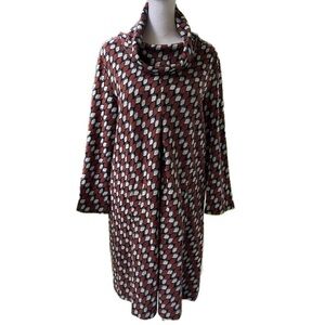 Tyler Boe Geometric Print Cowl Neck Tunic Sweater Dress – Size Medium